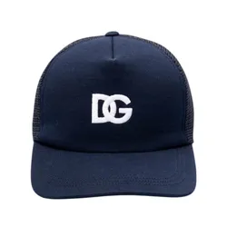 Mũ Nam Dolce & Gabbana Logo-Embroidered DG Trucker Cap In Blue GH885Z HU7AL B0665 Màu Xanh Than Size 58