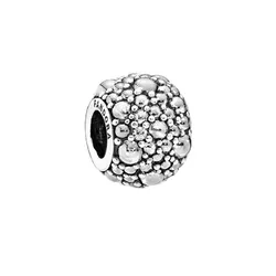 Hạt Vòng Charm Pandora Silver Bead Cubic Zirconia Charm 791755CZ Màu Bạc