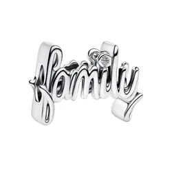 Hạt Vòng Charm Pandora Handwritten Family Charm 794250C01 Màu Bạc
