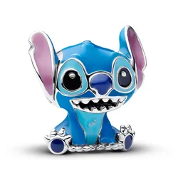 Hạt Vòng Charm Pandora Disney Stitch 793815C01 Màu Xanh