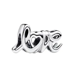 Hạt Vòng Charm Pandora Handwritten Love 793055C00 Màu Bạc