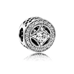 Hạt Vòng Charm Pandora Vintage Allure Clear 791970CZ Màu Bạc