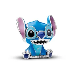 Hạt Vòng Charm Pandora Disney Stitch 793815C01 Màu Xanh
