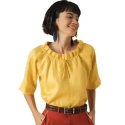 Áo Kiểu Nữ F2 Fashion & Freedom Becoming Discover AK457-V-S-0321 Màu Vàng Size S
