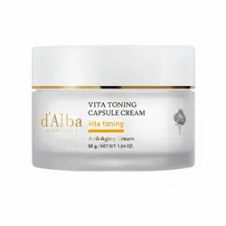 Kem Dưỡng Hỗ Trợ Trắng Da D'Alba Vita Toning Capsule Cream 55g (Tặng Kèm 4 Tép Tẩy Da Chết Mini 15gx4)