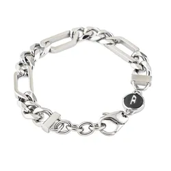 Vòng Đeo Tay Nam Diesel Men Stainless Steel Silver Tone Bracelet DX1351040 Màu Bạc