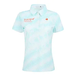 Áo Polo Nữ Le Coq Sportif LG6SHST1LV-SA00 Màu Trắng Phối Xanh Size S