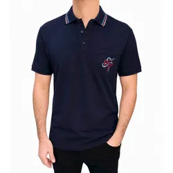 Áo Polo Nam Gucci Shirt Màu Xanh Navy Size S