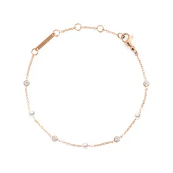 Vòng Đeo Tay Daniel Wellington Pearl Bracelet Rose Gold DW00401953 Màu Vàng Hồng