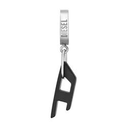 Khuyên Tai Diesel Two-Tone Stainless Steel Hoop Earring DX1418931 Màu Bạc/Đen