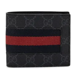 Ví Nam Gucci GG Supreme Web Wallet Leather Màu Đen