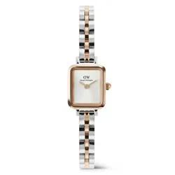 Đồng Hồ Nữ Daniel Wellington Quadro Mini Arch 3-Link Two Tone DW00100926 Màu Bạc Phối Vàng Hồng