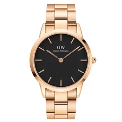 Đồng Hồ Nam Daniel Wellington Iconic Link Black Rose Gold DW00100344 Màu Vàng Hồng