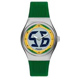 Đồng Hồ Unisex Fossil Archival Big Tic World Cup 40mm LE1243 Màu Xanh Lá