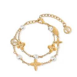 Vòng Đeo Tay Nữ Louis Vuitton LV Pearl Constellations Bracelet M03498 Màu Vàng Gold