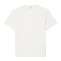 Áo Thun Nam Lacoste Ribbed Neck Petit Piqué T-Shirt White TH5477 51 70V Màu Trắng Size 3