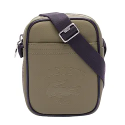 Túi Đeo Chéo Nam Lacoste Club 1930 Petit Piqué Effect Vertical Satchel NU4964UO R63 Màu Xanh Olive