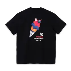 Áo Phông New Era x MLB Home Cheering Ice Cream Tee Tshirt Màu Đen Size S