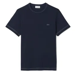 Áo Thun Nam Lacoste Men's Crew Neck Stitch Short Sleeve T-shirt TH1748 55G 166 Màu Xanh Navy Size 3