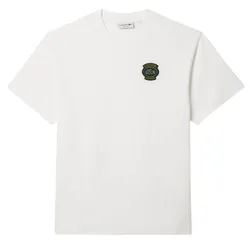 Áo Thun Nam Lacoste Men's Loose Fit T-Shirt With Emblem Cotton Material TH8322 10 70V Màu Trắng Size 3