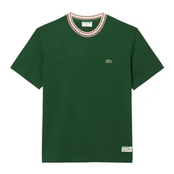Áo Thun Nam Lacoste French Made Stripe Neck T-Shirt TH5455 10 132 Màu Xanh Lá Size 3