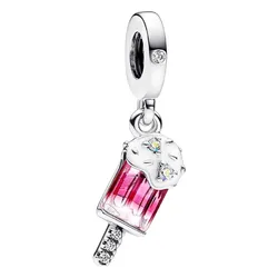 Hạt Vòng Charm Pandora Sprinkled Popsicle Dangle Charm 792597C01 Màu Hồng Bạc