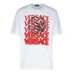 Áo Phông Nam Versace 1014427 White Cotton T-Shirt Màu Trắng Size XS