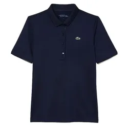 Áo Polo Nữ Lacoste Women's Slim Fit UV Protect Stretch Golf PF5179 51 522 Màu Xanh Navy Size 34