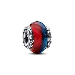 Hạt Vòng Charm Pandora Game Of Thrones x Pandora Murano Fire And Ice Undying Power 792966C00 Màu Đỏ - Xanh Blue