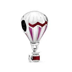 Hạt Vòng Charm Pandora Air Balloon With Pink And Red Enamel Sterling Silver 798055ENMX Màu Hồng/Bạc