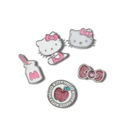 Set Charm Dép Crocs Hello Kitty Elevated Jibbitz 5 Món Màu Hồng