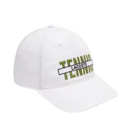 Mũ Unisex Lacoste Baseball Cap Cotton Gabardine Material Embroidered Pattern RK0809 53N 70V Màu Trắng