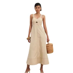 Váy Hai Dây Nữ F2 Fashion & Freedom Linen Modern Women D766-K-S-0923 Màu Kem Size S