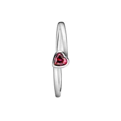 Nhẫn Nữ Pandora Red Tilted Heart Solitaire Ring Đính Đá 99267C01 Màu Đỏ Size 52