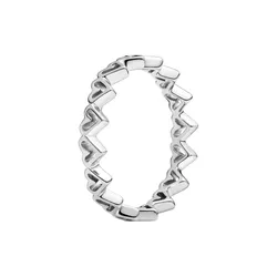 Nhẫn Nữ Pandora Freehand Hearts Ring 198696C00 Màu Bạc Size 50