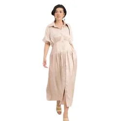 Váy Xòe Nữ F2 Fashion & Freedom Women's The Girl In Vogue D755-KH-S-0923 Màu Kem Size S