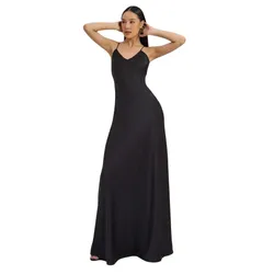 Váy Liền Hai Dây Lụa Nữ F2 Fashion & Freedom Art Of Styling D752-D-S-0923 Màu Đen Size S