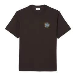 Áo Phông Nam Lacoste Men's Multi Print Jersey TH5903-51-SKB T-Shirt Màu Nâu Size 3