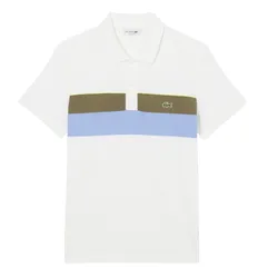 Áo Polo Nam Lacoste Regular Fit Colorblock Petit Piqué PH5918-51-9IV Màu Trắng Size 5