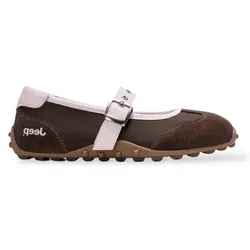 Giày Bệt Nữ Jeep Mary Jane Vintage Suede Brown P661W13404 Màu Nâu Hồng Size 35