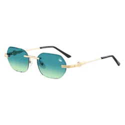 Kính Mát Unisex Belvoir&Co Diamond Cut Willow Sunset Gold Màu Xanh Vàng
