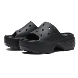 Dép Crocs Stomp Slides Black 209346-001 Màu Đen Size 34-35