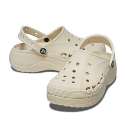 Dép Nữ Crocs Baya Platform Clog Winter White 208186-11S Màu Trắng Kem Size 37-38