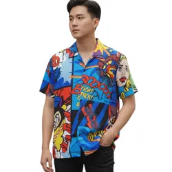 Áo Sơ Mi Nam Reason Clothing Shirt With Multiple Patterns A1-211 Phối Màu Size L