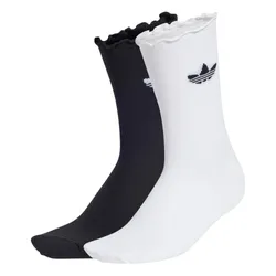 Set 2 Đôi Tất Adidas Ruffle Quarter JD5623 Màu Đen - Trắng Size S