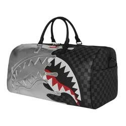 Túi Du Lịch Sprayground Silver Side Drip Duffle Bag Màu Bạc Đen