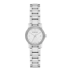Đồng Hồ Nữ Burberry Diamonds Silver Dial Silver Steel Strap Watch 26mm Màu Bạc