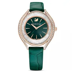 Đồng Hồ Nữ Swarovski Crystalline Aura Green Watch 35mm Màu Xanh Lá