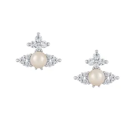Khuyên Tai Nữ Vivienne Westwood Feodora Earrings 8050889777670 Màu Bạc Trắng
