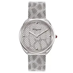 Đồng Hồ Nữ Salvatore Ferragamo Cuir Watch 34mm Màu Bạc